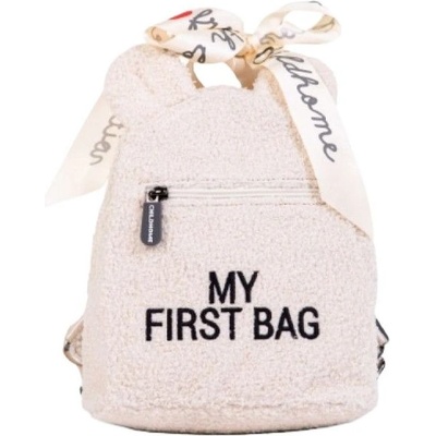 Childhome Детска раница Childhome - My First Bag, Teddy, бяла (CWKIDBTW)