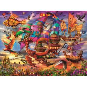 Ravensburger - Puzzle Mystical flying ship - 1 500 piese