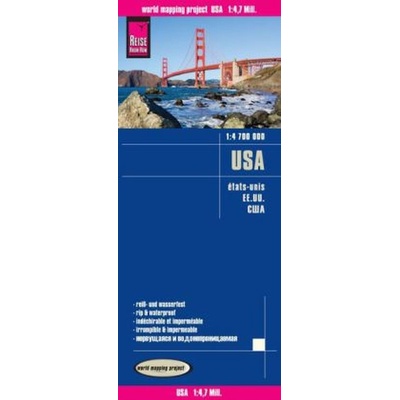 World Mapping Project Reise Know-How Landkarte USA.. Etats-Unis EE.UU