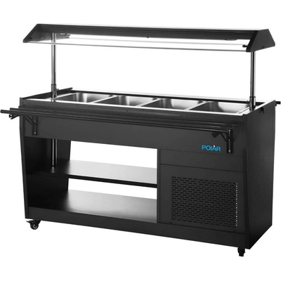 Gastrofans Chladicí bufet Polar řady G - 4x 1/1 GN - černý