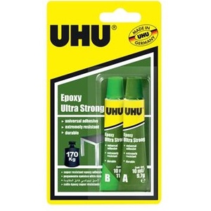 UHU Лепило, силно, двукомпонентно, 2х10 ml, UHU "Epoxy Ultra Strong" 25189 (25189)
