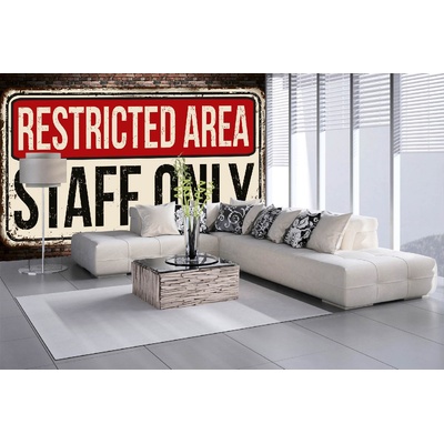 DIMEX ART Самозалепваща се флизелинова фототапета табела - забранена зона 375 x 250 см