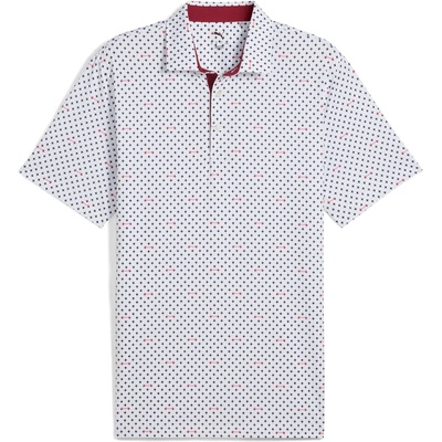 PUMA Блуза с яка Puma Men's Burgh Polo Short Sleeve Performance Polo Shirt - White/Navy