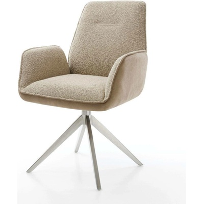 Delife Zoa-Flex tmavě béžová křížová podnož široká nerezová ocel taštičkové pružiny