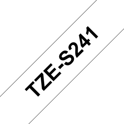 Brother TZE-S241, bílá / černá (18mm, laminovaná) TZeS241