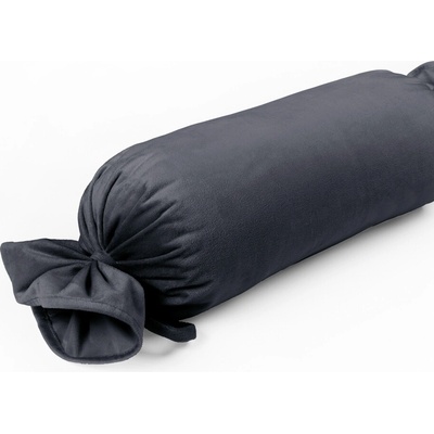 Biante Zamatový vankúš valec bonbon Velvet Prémium SVP-004 Antracitovo sivý 15x40