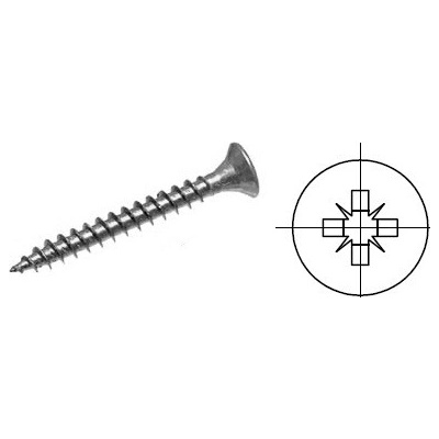 Strong Skrutka PZ 3x20 zápustná hlava zinok biely PZ1 (1000ks)