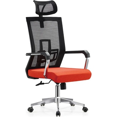 RFG Директорски стол Luccas HB, дамаска и меш, червена седалка, черна облег (4010140394)
