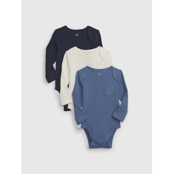 GAP Бебешки ръбести бодита, 3 бр. GAP GAP | Mnogotsveten | Момчешки | 0-3 месеца