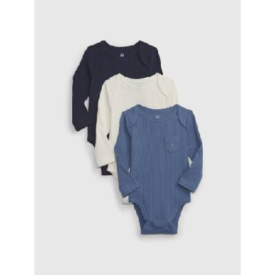 GAP Бебешки ръбести бодита, 3 бр. GAP GAP | Mnogotsveten | Момчешки | 0-3 месеца