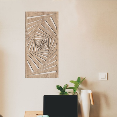 dřevo života Dřevěný dekorační panel na zeď SCHODIŠTĚ Rozměry (cm): 40x80, Zvolte barvu dekoru: Dub Sonoma