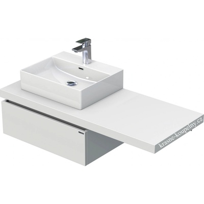 Intedoor Desk New koupelnový nábytek 1205 mm s umyvadlem na desku, DE 54 120 L STORM 1Z A3686 Černá MAT