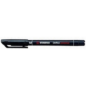 STABILO Алкохолен маркер 1 мм, STABILO "OHPen M", черен 843/46 (843/46)