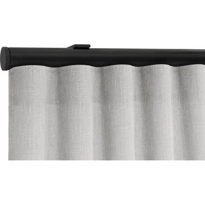 KovovégarnýžeCZ Kolejnice Deco wave černá matná 151-200cm