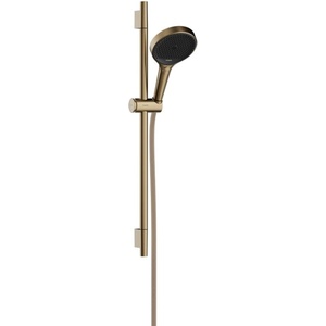 Hansgrohe Rainfinity - Душ комплект с ръчен душ с 3 струи, тръбно окачване и шлаух, четкан бронз 28745140 (28745140)