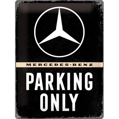 Plechová ceduľa Mercedes-Benz - Parking Only, 30 x 40 cm