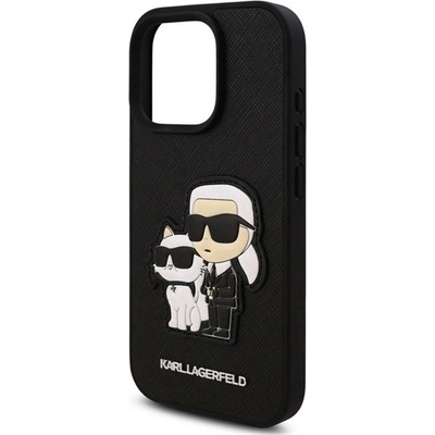CG Mobile iPhone 16 Pro Max KARL LAGERFELD PU SAFFIANO KARL AND CHOUPETTE Силиконов протектор за екрана Удароустойчив 3D, ЧЕРЕН KLHCP16XSANKCPK (KLHCP16XSANKCPK)