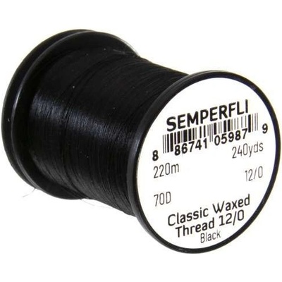Semperfli Nit Classic Waxed Thread 12/0 Black