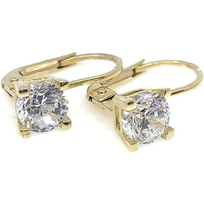 Jan Kos jewellery zlaté náušnice s bílým kamenem 59626793