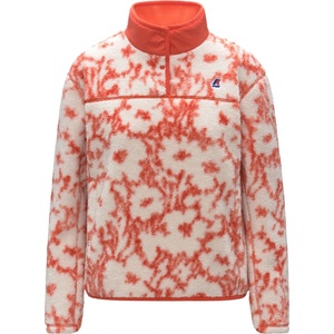 K-Way Дамско поларено яке K-way Women's Benedicte Orsetto Print Fleece jacket - Ecru / Orange Fiesta (105-6883-0213)