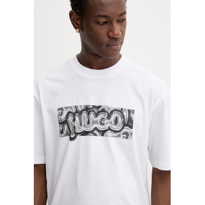 HUGO Blue Памучна тениска Hugo Blue Nedirix (50549162)