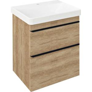 SAPHO Sitia - Шкаф за умивалник 70x56x44 см, 2 чекмеджета, дъб Алабама SI060-2222 (SI060-2222)