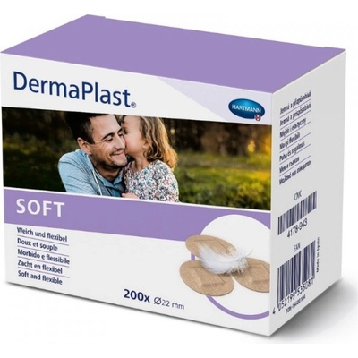 HARTMANN DERMAPLAST náplasti Soft kulaté průměr 22 mm 200 ks