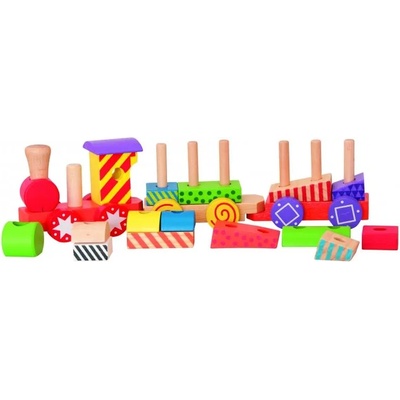 Woodyland Дидактическо шарено влакче малко (91122)