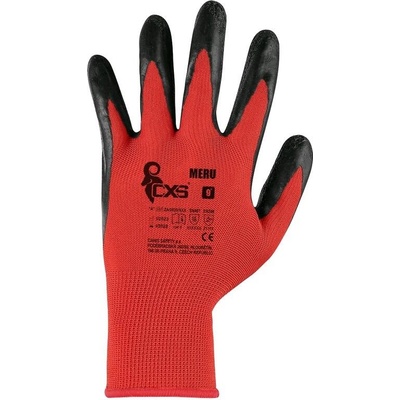 CANIS SAFETY a. s Cxs meru / Латексови ръкавици с половин потапяне - червено/черно 9 (342011500009)