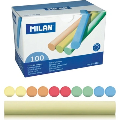 Milan krieda guľatá farebná 100 ks