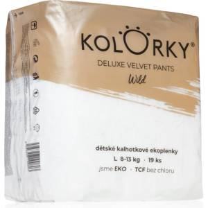 Kolorky Deluxe Velvet Pants Wild еднократни пелени гащички размер L 8-13 Kg 19 бр