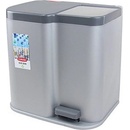 Curver ST2211421 DUO BIN 21 l stříbrný / černý