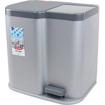 Curver ST2211421 DUO BIN 21 l stříbrný / černý