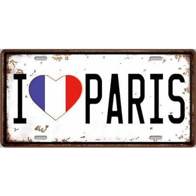 Ceduľa I Love Paris