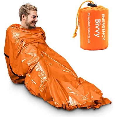 DRAGOWA Tactical DRAGOWA Тактически на открито пътуване аварийно спален чувал Pulse, оранжев (DRG104.Orange)
