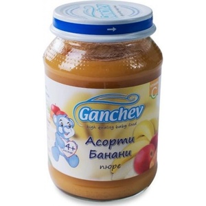 Ганчев пюре асорти с банани - 190 г