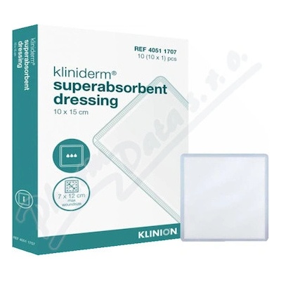 Kliniderm Superabsorpční obvaz 10 x 15 cm 10 ks