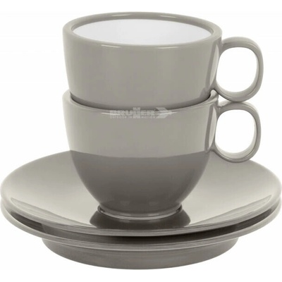 ZELLER Súprava šálok s podšálkami porcelán na espresso 8 x 70 ml