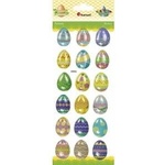 TITANUM Convex stickers Easter eggs 22x30mm 18pcs