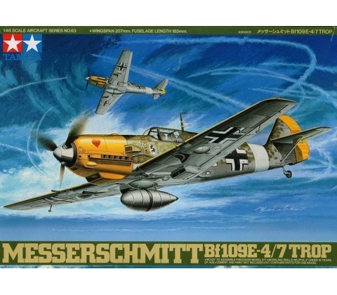 Tamiya Bf 109E4 E7 E7 Trop 1:48