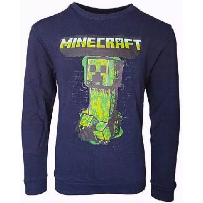 Minecraft mikina Creeper tmavě modrá dětská Velikost mikiny: 6 let (116 cm)