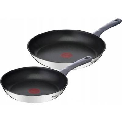 Tefal Sada ocelových pánví Daily Cook 24/28 cm nepřilnavý povrch indukce
