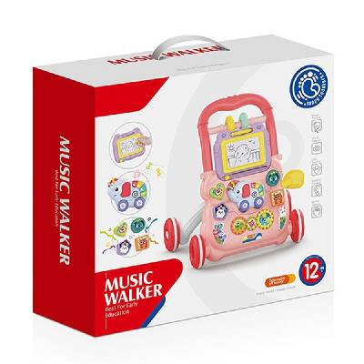 Huanger Музикална проходилка Happy Toddlers розова (1011437F)
