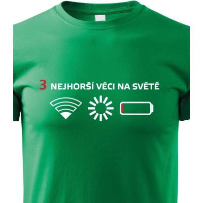 Dětské tričko 3 nejhorší věci na světě ZelenáCanvas Dětské tričko Bezvatriko.cz 1