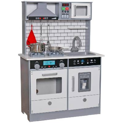 Детска дървена кухня Ginger Home - Със звук, светлина и аксесоари (W10C493K)