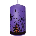 Boo Ароматна цилиндрична свещ - Boo, лилава, 60×110 мм