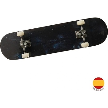 Скейтборд с абстрактен принт на точки и сини акценти