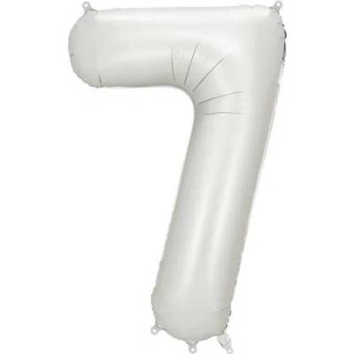 Party Deco Матиран Фолиев Балон Цифри Сребро 86 см - 7 (fb1s-7-018)