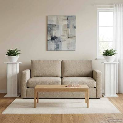 vidaXL Стойка за растения 2 бр. Бял гланц 30, 5 x 30 x 60, 5 см (899789)