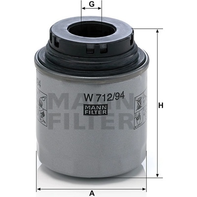 MANN FILTER Olejový filter W 712/94